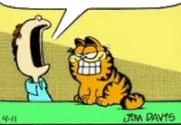 garfield-yelling speech bubble meme