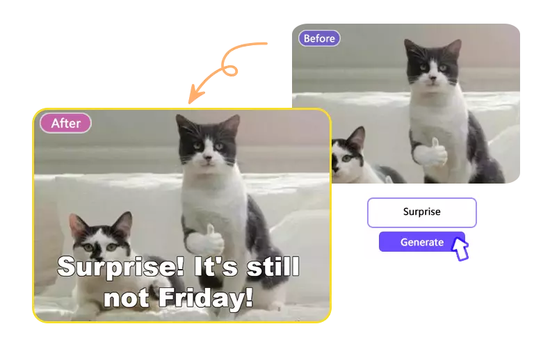 text to meme feature