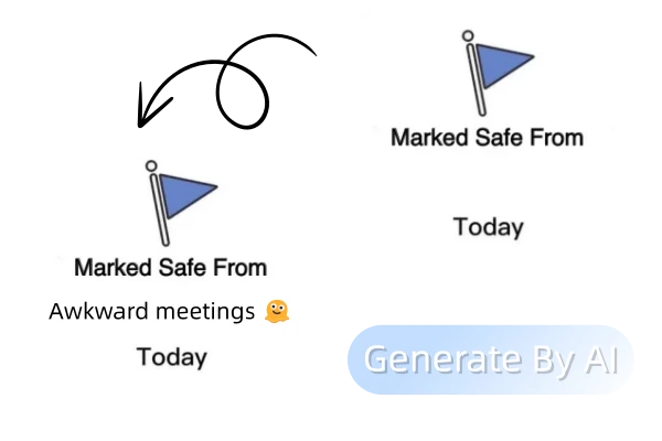 create marked safe meme from ai