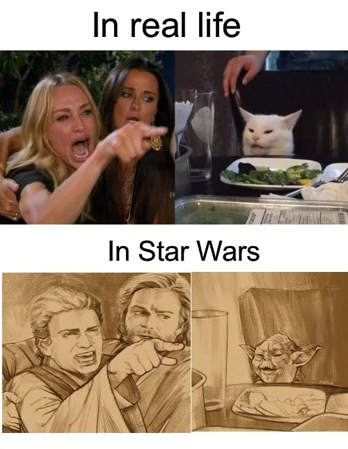 woman yelling at cat meme generator meme star wars
