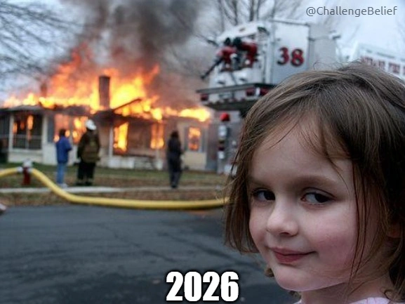 disaster girl meme about 2026