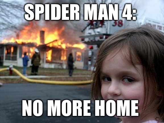 disaster girl meme about spider